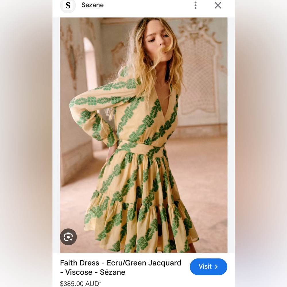 SOLD OUT Sezane Editions Faith dress 34